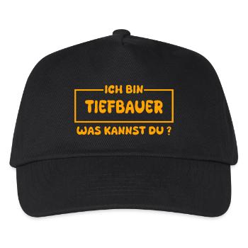 Beruf Tiefbauer - Kinder Basecap - Schwarz - Vorne