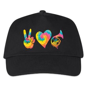 Horn player French horn - Kids’ Baseball Cap - black - Front
