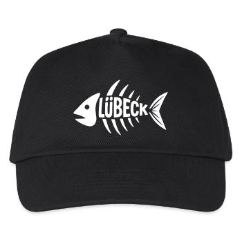 Lübecker Fischgrät - Kinder Basecap - Schwarz - Vorne
