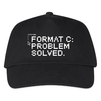 Format c: problem solved. - Kinder Basecap - Schwarz - Vorne