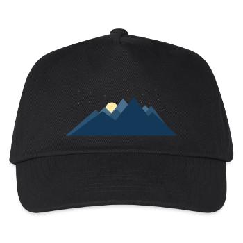 Minimalist mountain landscape - Kids’ Baseball Cap - black - Front