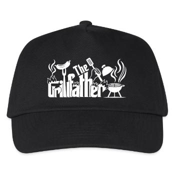 Grilling BBQ dad dad at the grill - Kids’ Baseball Cap - black - Front