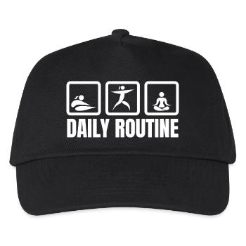 Yoga Lovers Daily Routine - Kids’ Baseball Cap - black - Front