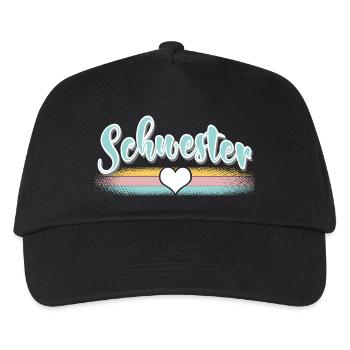 Schwester - Kinder Basecap - Schwarz - Vorne
