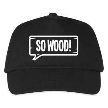 SO WOOD! - Kinder Basecap - Schwarz - Vorne