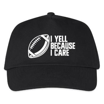 Ich schreie, weil es mir wichtig ist, Fußball-Elte - Kinder Basecap - Schwarz - Vorne