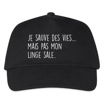Je sauve des vies… mais pas mon linge sale - Casquette de baseball Enfant - noir - Devant