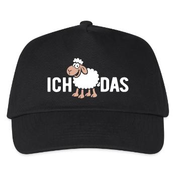 Ich SCHAF das - Wortspiel mit Schaf - Kinder Basecap - Schwarz - Vorne