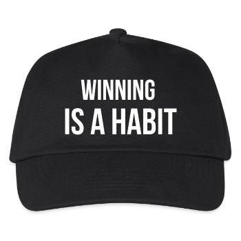 WINNING IS A HABIT. | Greyline Official - Kinder Basecap - Schwarz - Vorne