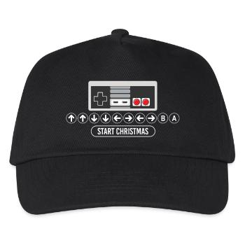 Cheat Code Start Christmas Gaming Gamer Video Game - Kids’ Baseball Cap - black - Front