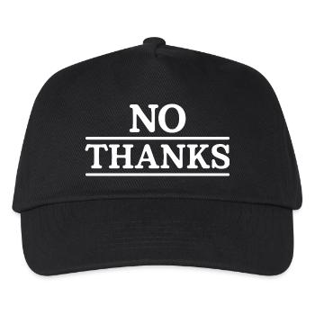 No Thanks - Kinder Basecap - Schwarz - Vorne