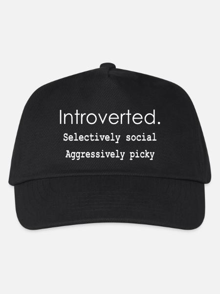 Introverted. Selectively social Aggressively picky - Kids’ Baseball Cap - black