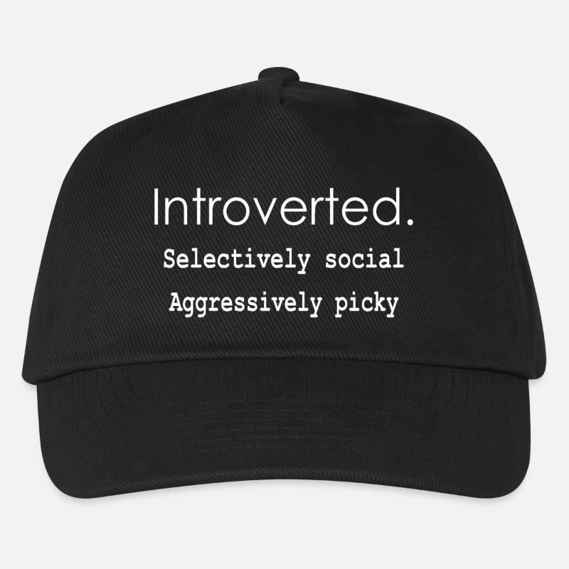 Introverti. Sélectivement social Agressivement difficile - Casquette de baseball Enfant - noir