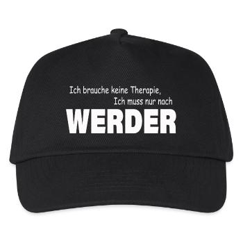 Therapie WERDER - Kinder Basecap - Schwarz - Vorne