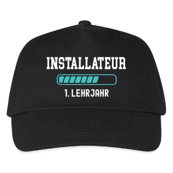 Installer training 1 apprenticeship year 1.  Year of apprenticeship - Kids’ Baseball Cap - black - Front