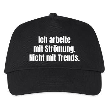 Currents instead of trends for anglers - Kids’ Baseball Cap - black - Front