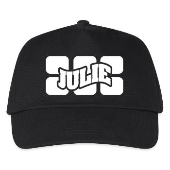 Julie als Name - Kinder Basecap - Schwarz - Vorne