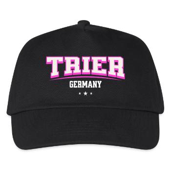 Trier Germany Retro Schriftzug - Kinder Basecap - Schwarz - Vorne