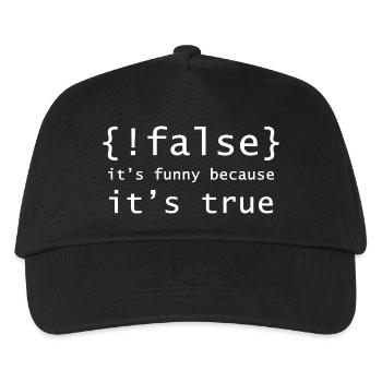 Jeu de mots booléen : C’est vrai - Casquette de baseball Enfant - noir - Devant