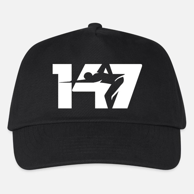 147 Snooker-Ikone (Weiß) - Kinder Basecap - Schwarz