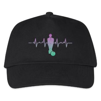 Table football heartbeat - Kids’ Baseball Cap - black - Front