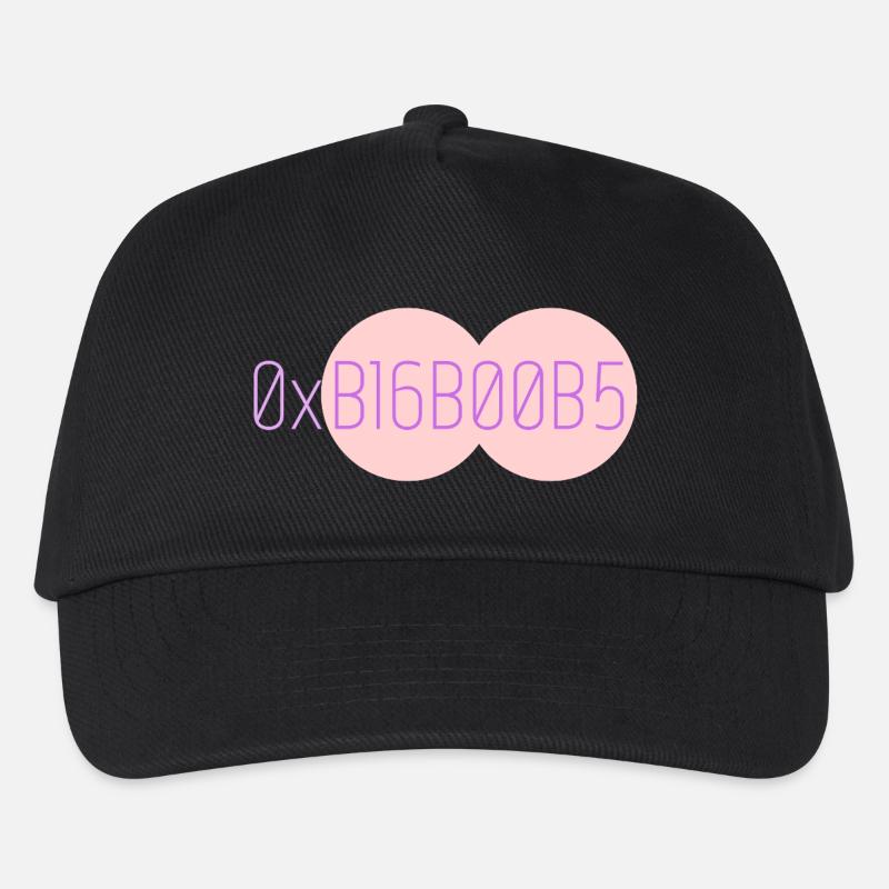 0xB16B00B5 Leetspeak  - Kinder Basecap - Schwarz