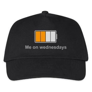 Batterie en milieu de semaine – Moi les mercredis - Casquette de baseball Enfant - noir - Devant