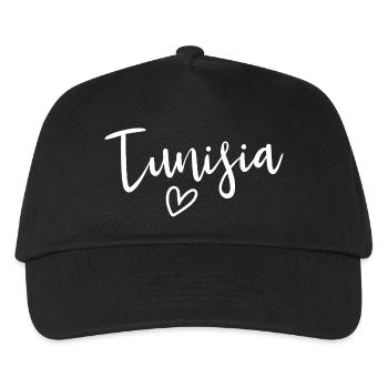 Tunesien Herz Frauenliebe Tunesien - Kinder Basecap - Schwarz - Vorne