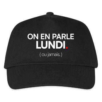 ON EN PARLE LUNDI – Humour travail open space - Casquette de baseball Enfant - noir - Devant