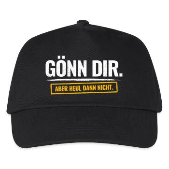 Gönn Dir. Aber Heul Dann Nicht. Lustiger Spruch - Kinder Basecap - Schwarz - Vorne
