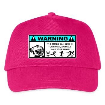 Danger Turbo Aufkleber - Kinder Basecap - Fuchsia - Vorne