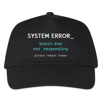 Systemfehler ‒ brain.exe reagiert nicht - Kinder Basecap - Schwarz - Vorne
