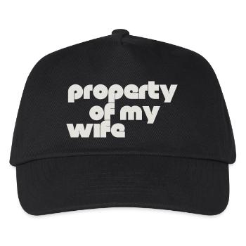 property of my wife - Kids’ Baseball Cap - black - Front