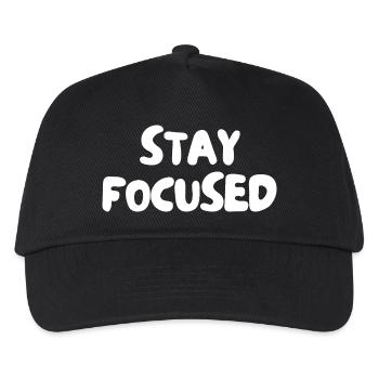 Restez concentré - Casquette de baseball Enfant - noir - Devant