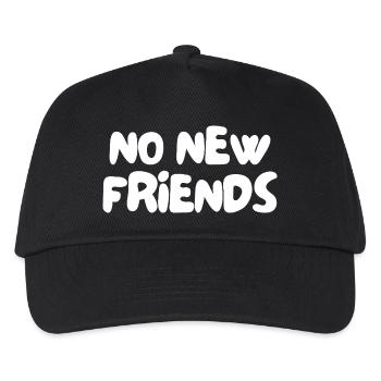 no new friends - Kids’ Baseball Cap - black - Front