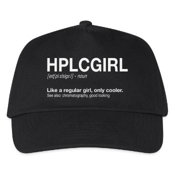 Chromatographie liquide haute performance HPLC Girl - Casquette de baseball Enfant - noir - Devant