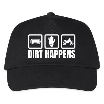 Dirt Happens - Kids’ Baseball Cap - black - Front