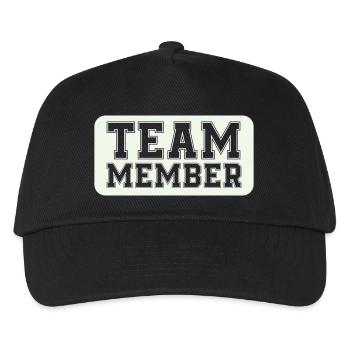 Varsity-style team member - Kids’ Baseball Cap - black - Front