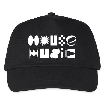 House Music fancy typography logo design T-Shirt - Kids’ Baseball Cap - black - Front