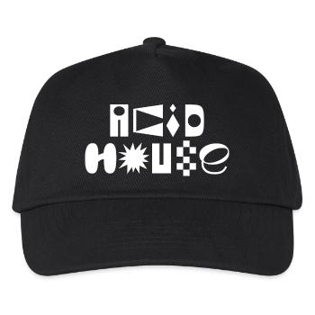 Conception du logo Acid House Fancy Typography - Casquette de baseball Enfant - noir - Devant