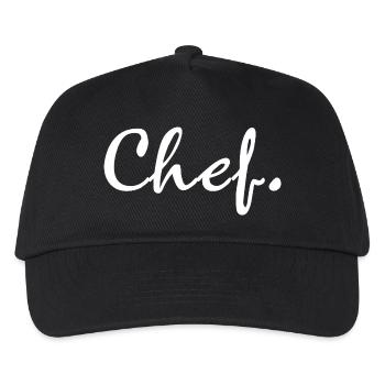 Kochtypografie Worttext kulinarisches Geschenk - Kinder Basecap - Schwarz - Vorne