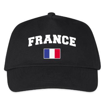 Frankreich Fan - Kinder Basecap - Schwarz - Vorne