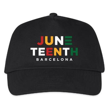 Bloc de couleurs de Juneteenth Barcelone - Casquette de baseball Enfant - noir - Devant
