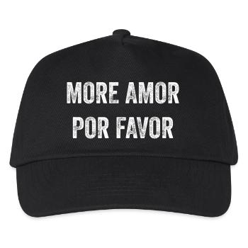 More Amor Por Favor - Kinder Basecap - Schwarz - Vorne