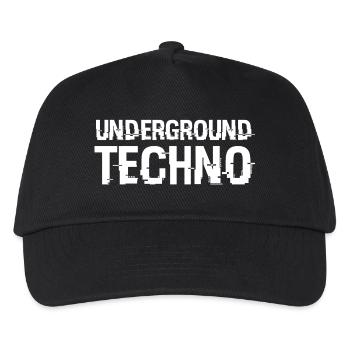 Typographie techno souterraine glitch - Casquette de baseball Enfant - noir - Devant