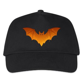 Bat Orange Halloween Costume Spooky - Kids’ Baseball Cap - black - Front