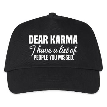 karma - Kinder Basecap - Schwarz - Vorne