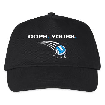 Oops. yours. Volleyball Volleyballspieler - Kinder Basecap - Schwarz - Vorne