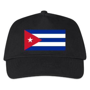 Kuba Cuba Flagge Fahne - Kinder Basecap - Schwarz - Vorne