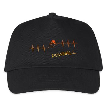 Downhill Herzschlag - Kinder Basecap - Schwarz - Vorne